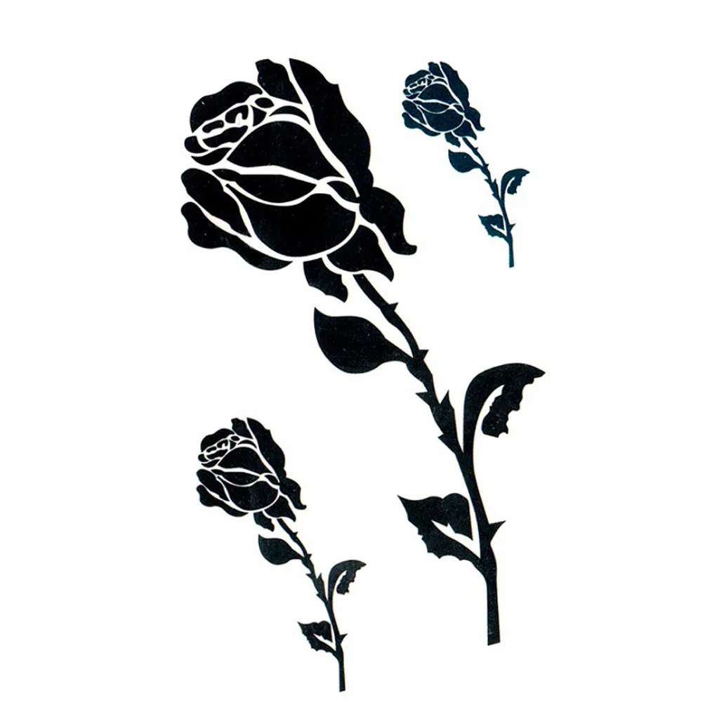 

DD 10Pcs Temporary Tattoos Body Art Fake Rose Tattoo Stickers Waterproof Tattoos