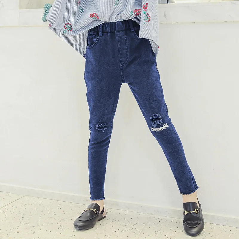 Ripped Jeans For Girls Autumn 4 5 6 8 8 9 11 12 13 Years Back To School Kids Denim Pants Trousers Teenage Toddler Girl Clothing Ripped Jeans For Girls Autumn 4 5 6 8 8 9 11 12 13 Years Back To School Kids Denim Pants Trousers Teenage Toddler Girl Clothing