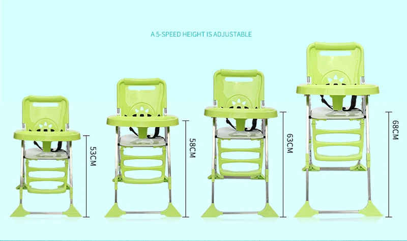 Переносной высокое детское кресло для кормления сиденье Многофункциональный складной регулируемый детей, обеденный стол кресла