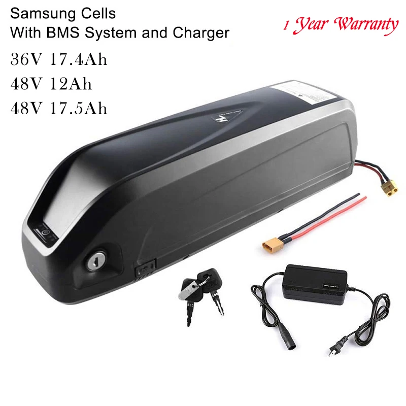 Discount 36V 17.4Ah 48V 12Ah 17.5Ah Lithiumlon E-Bicycle Battery With Charger for Electric Bicycle motor Inset Samsung Cells 0 Discount 36V 17.4Ah 48V 12Ah 17.5Ah Lithiumlon E-Bicycle Battery With Charger for Electric Bicycle motor Inset Samsung Cells 0
