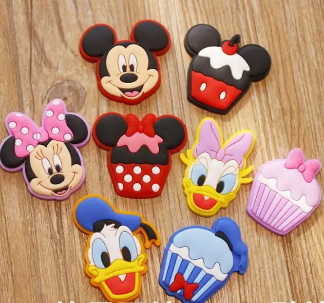 

Hot Sale 50 pcs Cartoon mickey minnie dhead Accessories, Flat Back Inspired Planar PVC Decor, Embellishment DIY Making zs-2