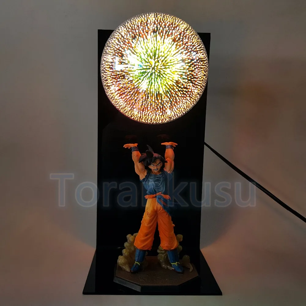 Dragon Ball Z фигурка Сон Гоку Spirit Bomb DIY дисплей Светодиодная лампа аниме Жемчуг дракона Гоку Супер Saiyan Коллекционная модель игрушки DIY142