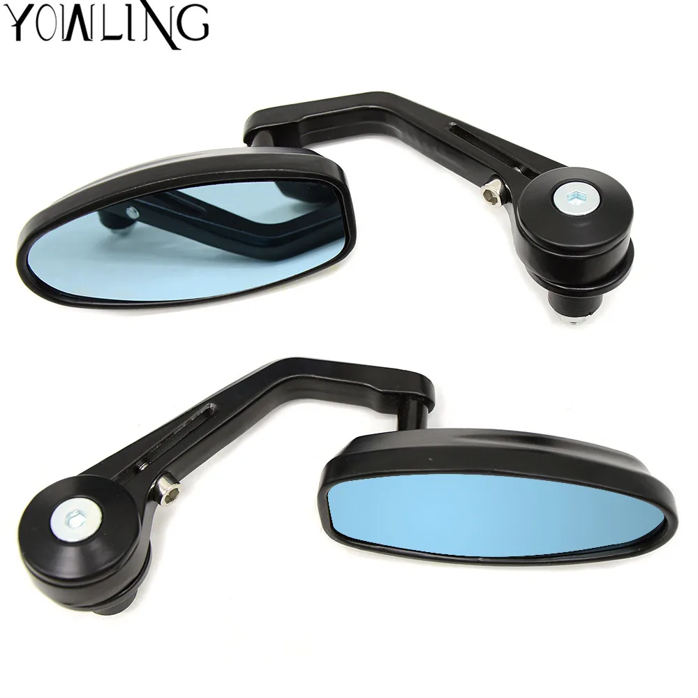 MOTORCYCLE MIRRORS ACCESSORIES ALUMINUM 7/8" HANDLEBAR END REAR VIEW