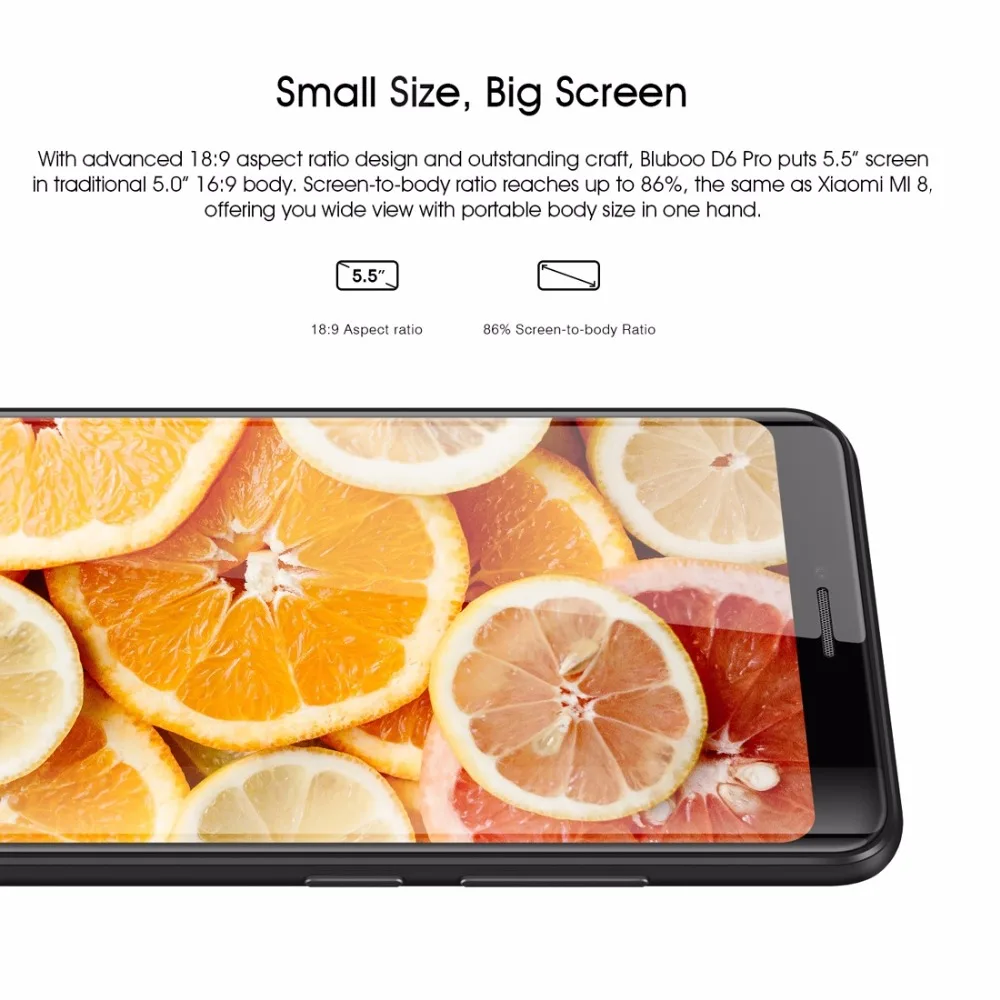 Оригинальный Bluboo D6 Pro смартфон 5 ''ips Экран MTK6739 4 ядра 2 Гб Оперативная память 16