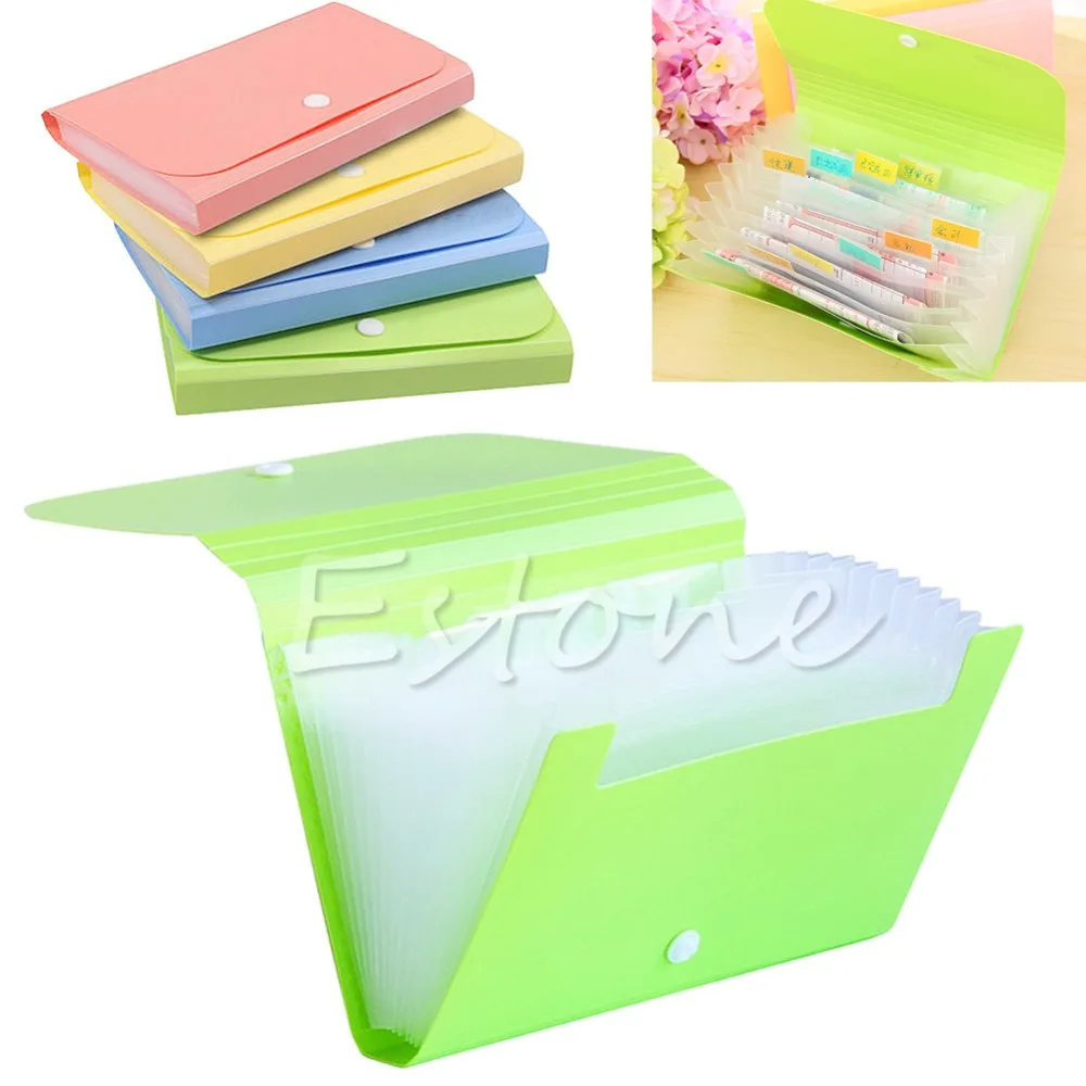 Practical Mini Office File Document Bag Pouch Bills Folder Card Holder
