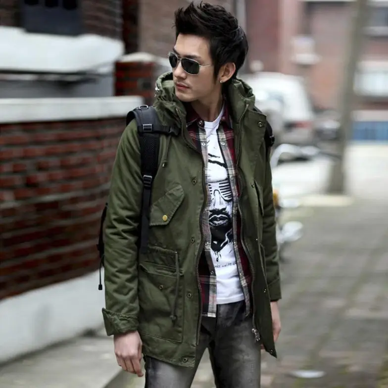 Men's olive overcoat Clearance