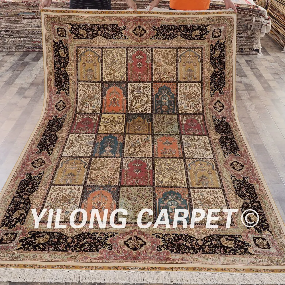Yilong 6 'x 9' четыре сезона персидские ковры ручной работы классический античный