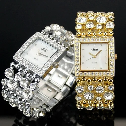 Классический Jalon платье для женщин часы Кристалл Стразы кварцевые наручные часы леди вечерние браслет Relogio повседневное часы для женщин