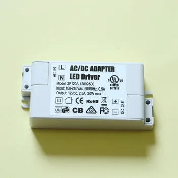 

150PCS/LOT DC12V2.5A 30W Mini Ultra-thin Compact size LED Drive power supply AC/DC Adapter