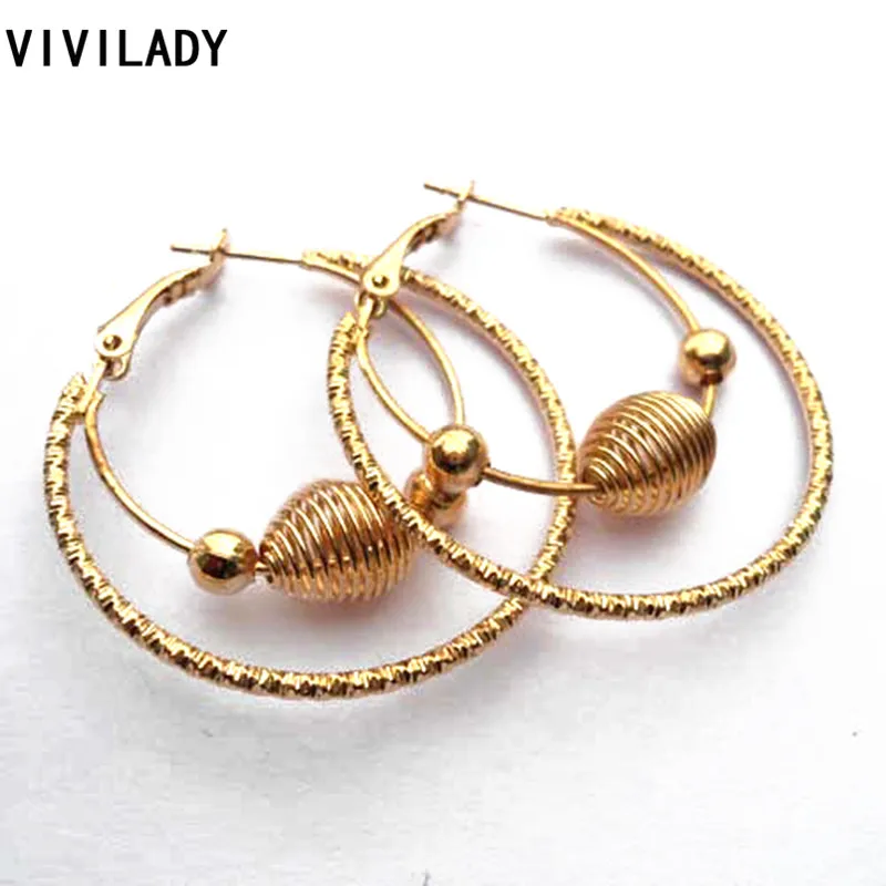 

VIVILADY Fashion Punk Lead Nickel Free Gold Color Big Basketball Wives Hoop Earrings Female Girl Jewelry Bijoux Accessory Gifts