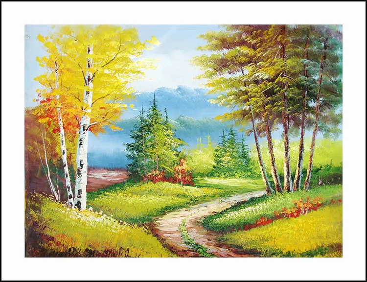 Woods and Road Embroidery 5D Painting Cross Stitch Mosaic Pattern Square Rhinestone needlework gift Home Decor G283 | Дом и сад