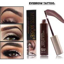 MISS ROSE, профессиональная краска для бровей, водостойкая, фирменная, макияж, пигмент, коричневый, черный, жидкая, для бровей, тату