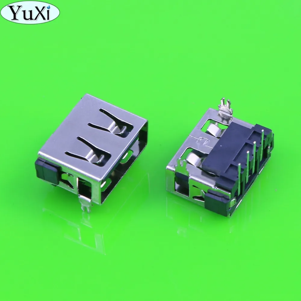 

YuXi USB 2.0 Type A Connector Female (Short Body) USB Jack 2.0 Charging Socket Front 2feet 90Degree DIP 10.0mm