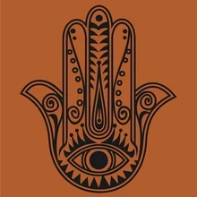 The Hand Shape Vinyl Wall Art Sticker Religious Faith Protection Wall Decals For Muslim Home Living Room Decoration