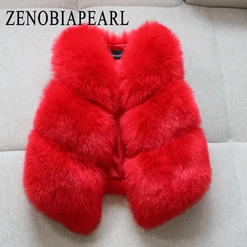 

High Quality Baby Girls Faux Fur Vest Winter Girls Vest kids Clothes Children's Fur Vests Colete Menina Girl Coat Outfit