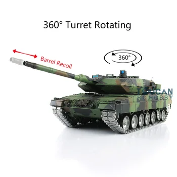 

Henglong 1/16 6.0 Generation Infrared Combat Leopard2A6 RC Tank 3889 Barrel Recoil Metal Tracks W/ Linkages TH12754