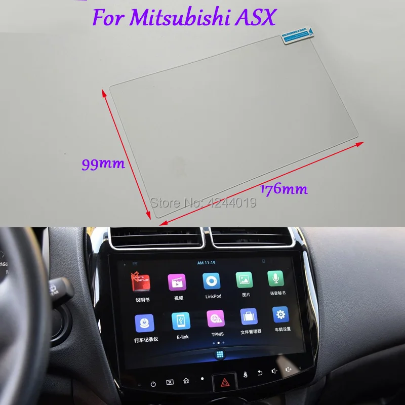 Tommia автомобильный стиль gps Навигация экран стекло защитная пленка наклейка DVD Защитная пленка для Mitsubishi ASX авто аксессуары