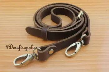 

shoulder strap for bag Leather purse handles for shoulder Bag strap 46.5 inch Deep brown K41