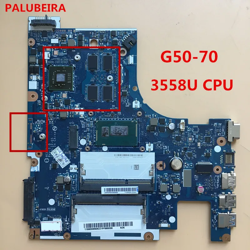 

PALUBEIRA free shipping for Lenovo G50-70 NM-A271 Notebook PC motherboard CPU 3558U video card chip 100% Test OK