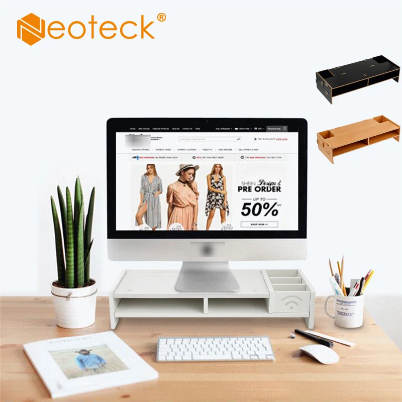 Настольный монитор Neoteck подставка для компьютера забота о шее экран деревянная