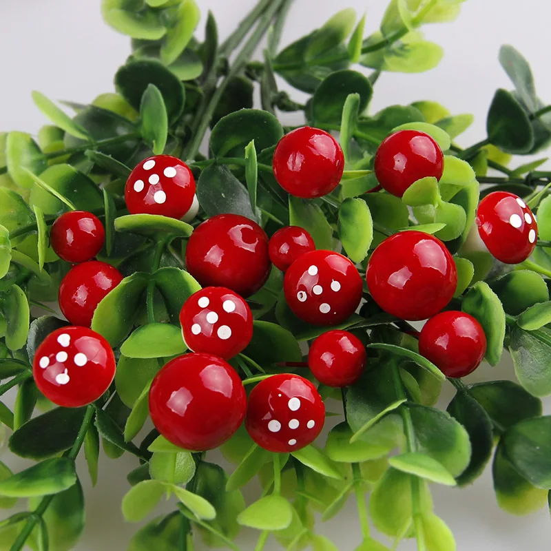 

50pcs Mini Foam Mushroom Artificial Plant Flowers For Wedding Fungus Decoration DIY Wreath Gift Scrapbooking Craft Bacterium