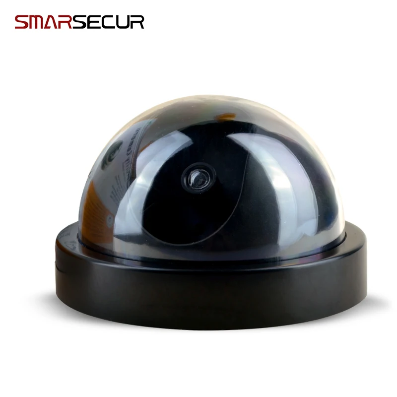 Black Wireless Security Fake Camera Simulated video Surveillance indoor/outdoor Surveillance Dummy Ir Led Fake CCTV Dome camera