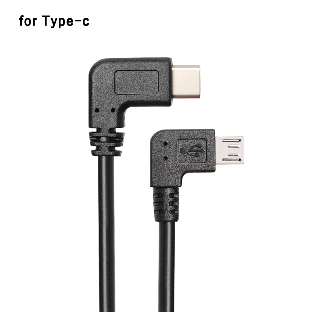 1 шт. Micro USB-Type C USB кабель для передачи данных 90 градусов OTG Шнур портативного