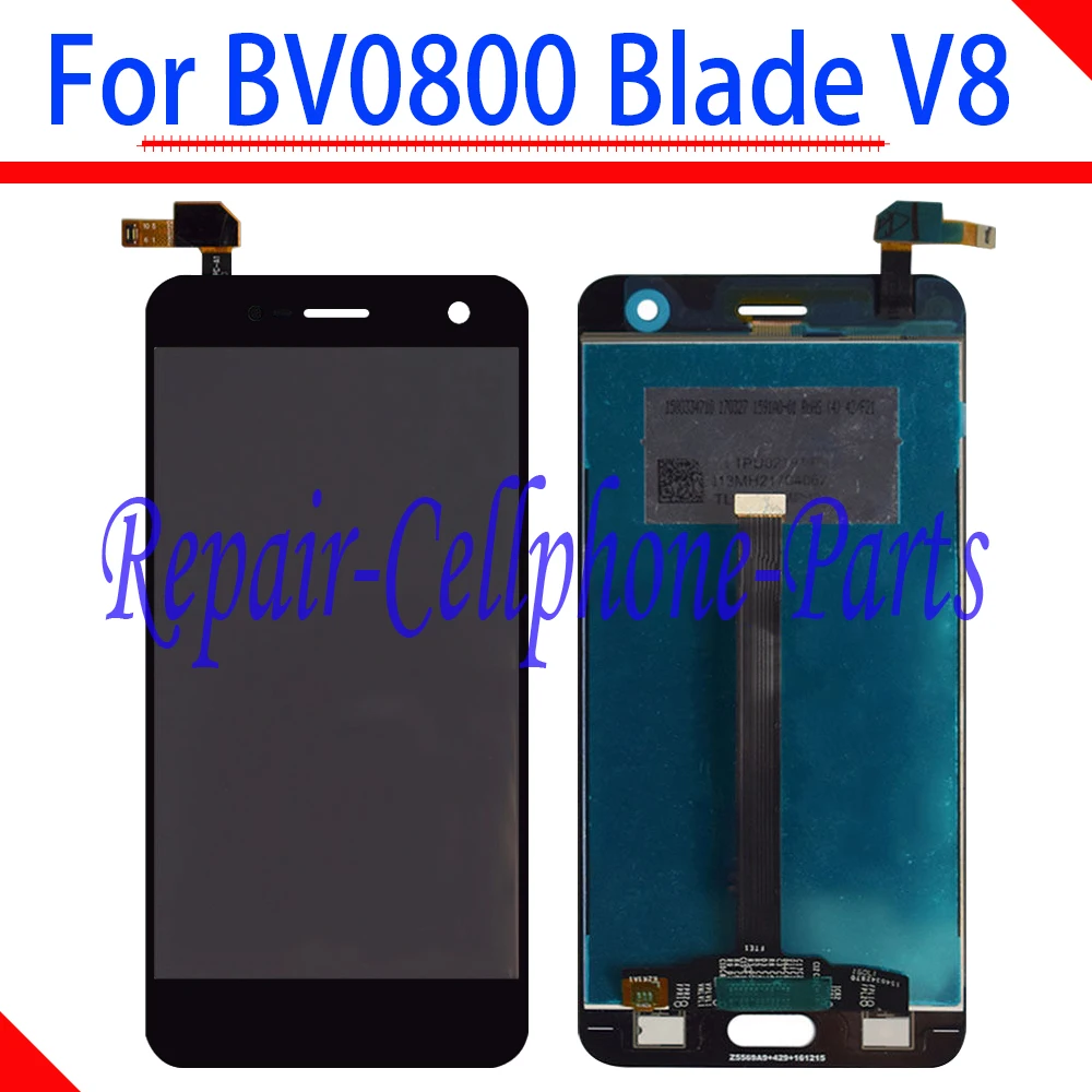 

Black 100% New Full LCD DIsplay + Touch Screen Digitizer Assembly Replacement For ZTE BV0800 Blade V8 Free shipping