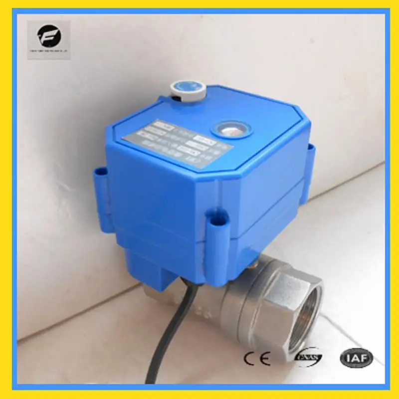 

CWX-25S 2-way motorized ball valve with manual override function stainless steel material DC3-6v DC12v DC24v for water leakage