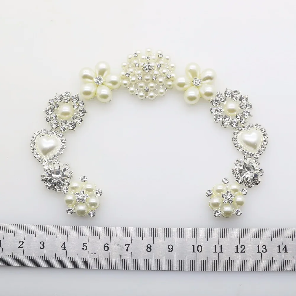  2018 New 11Pcs/Set Handmade combination buttons metal Buckles Invitations decor button Crystal fash - 32883786457