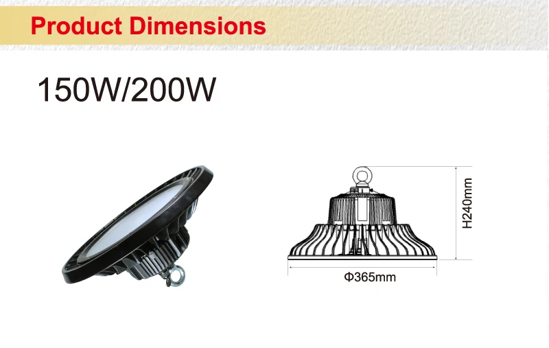 Высокая Bay 200 Вт LED экономия энергии свет Светодиодный промышленный, коммерческий Wareho применение освещение применение, холодный белый 6000 К