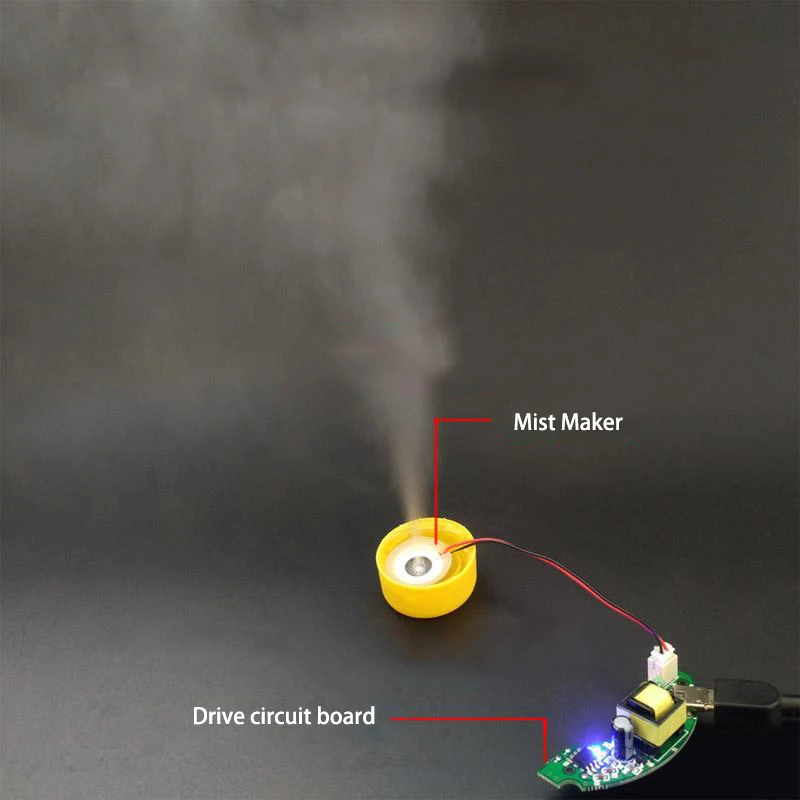 

USB Mini Humidifier DIY Kits Mist Maker + Driver Circuit Board Fogger Atomization Film Atomizer Sheet Mini Oscillating Plate 5V