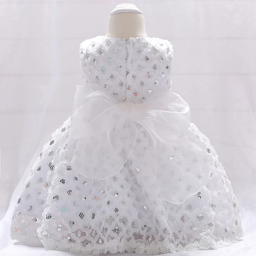 Baby Girl Dress 2018 Cute Toddler Infant Princess Dress 1st Birthday Sequins Newborn Party Wedding Dresses Baby Christening Gown
