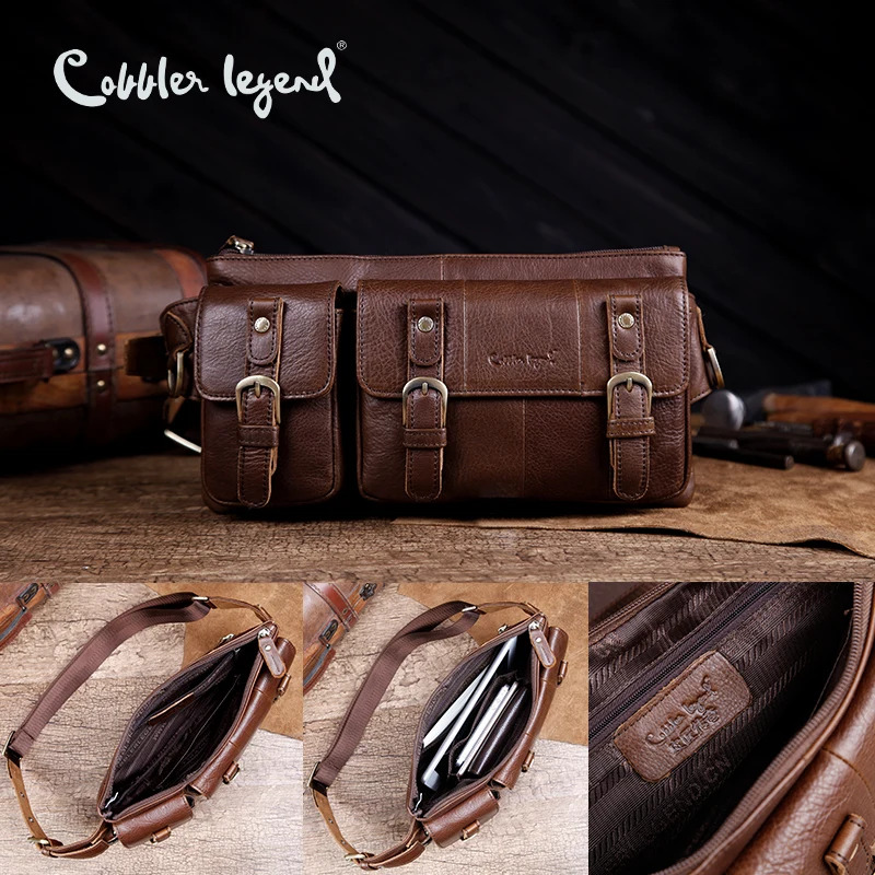 Поясная Сумка Cobbler Legend из натуральной кожи забавная дорожная Сумочка маленький