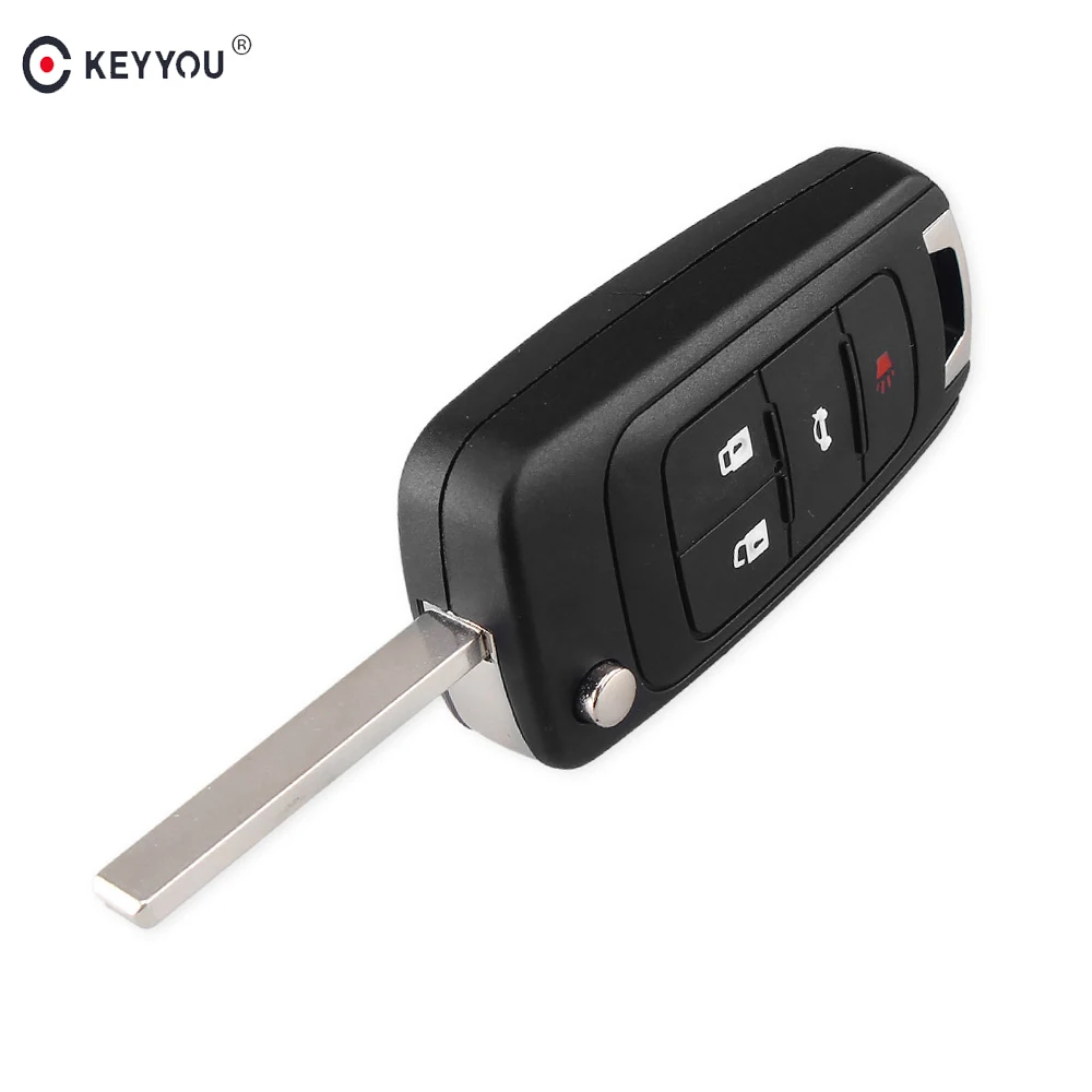 Замена KEYYOU 4 кнопки откидной складной корпус дистанционного ключа для Buick GMC LaCrosse Regal Verano Encore Allure Key HU100 Blade