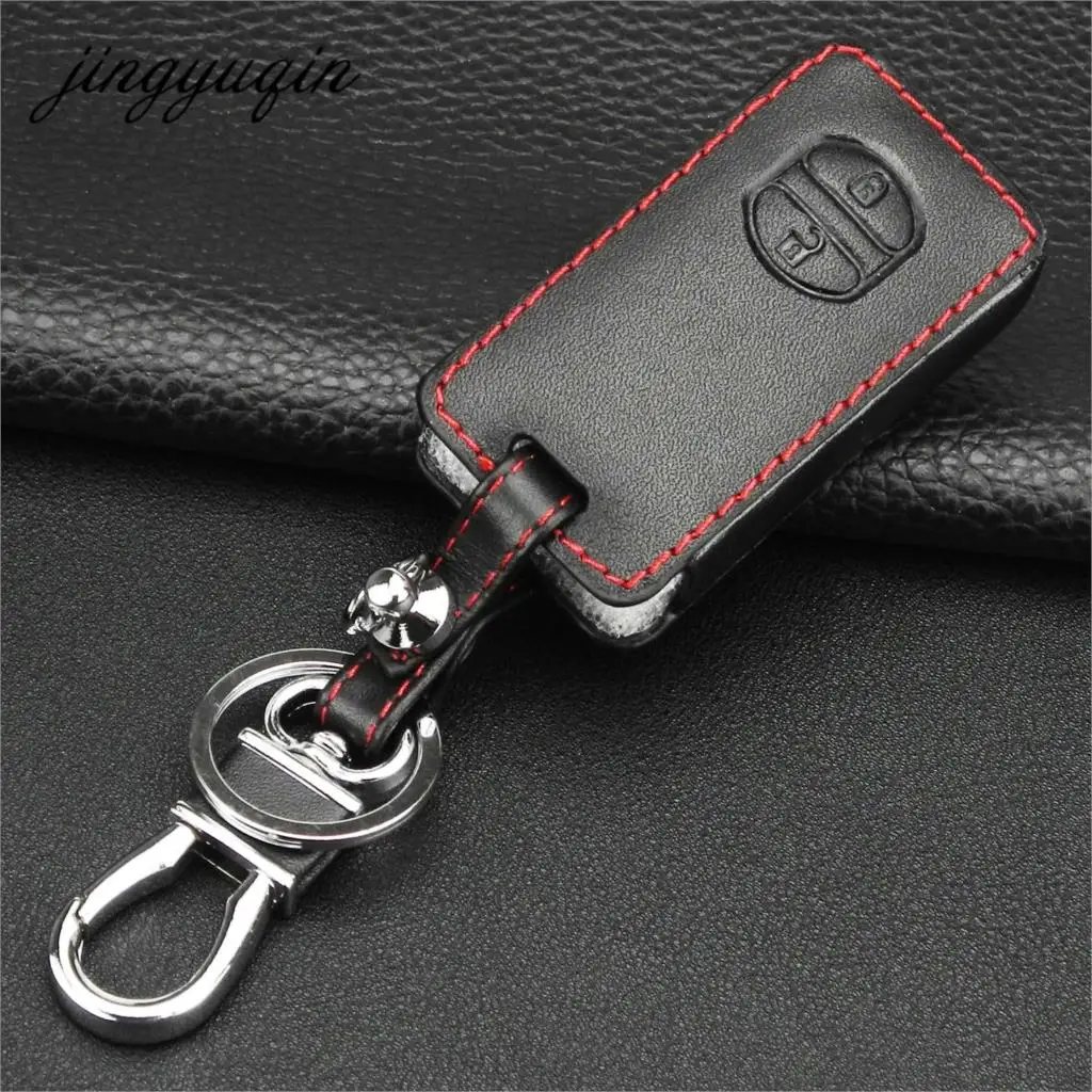 Jingyuqin для Toyota Camry/ Highlander / VIOS /Yaris 2 кнопки чехол ключей популярный кожаный с