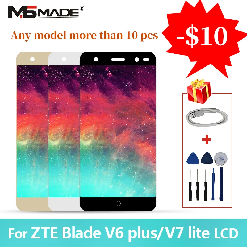 

5.0" For ZTE Blade V7 Lite / V6 Plus LCD Touch Screen Digitizer Display AAA Quality Replacement Parts Free Shipping 100% Tested