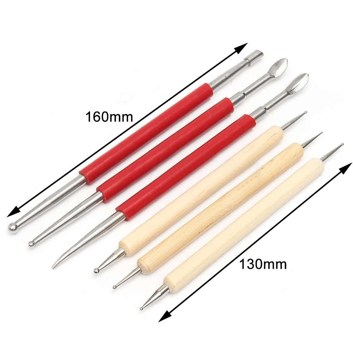 6pcs Carving Stylus Tool Spoon PMC Carving Modelling Splicing Embossing DIY Handmade Leather Craft