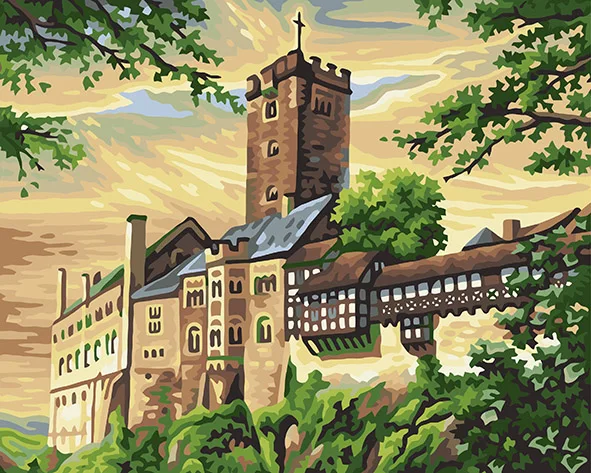 cioioil-C165 Wartburg Painting By Numbers Canvas Painitng Home Wall Art Picture Coloring By Numbers