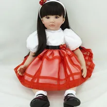Популярные кукла-реборн из ПВХ силиконовые детские куклы сопровождать ручной работы реалистичные принцесса кукла "малыш" для рождественских праздников детская изысканные новогодние подарки