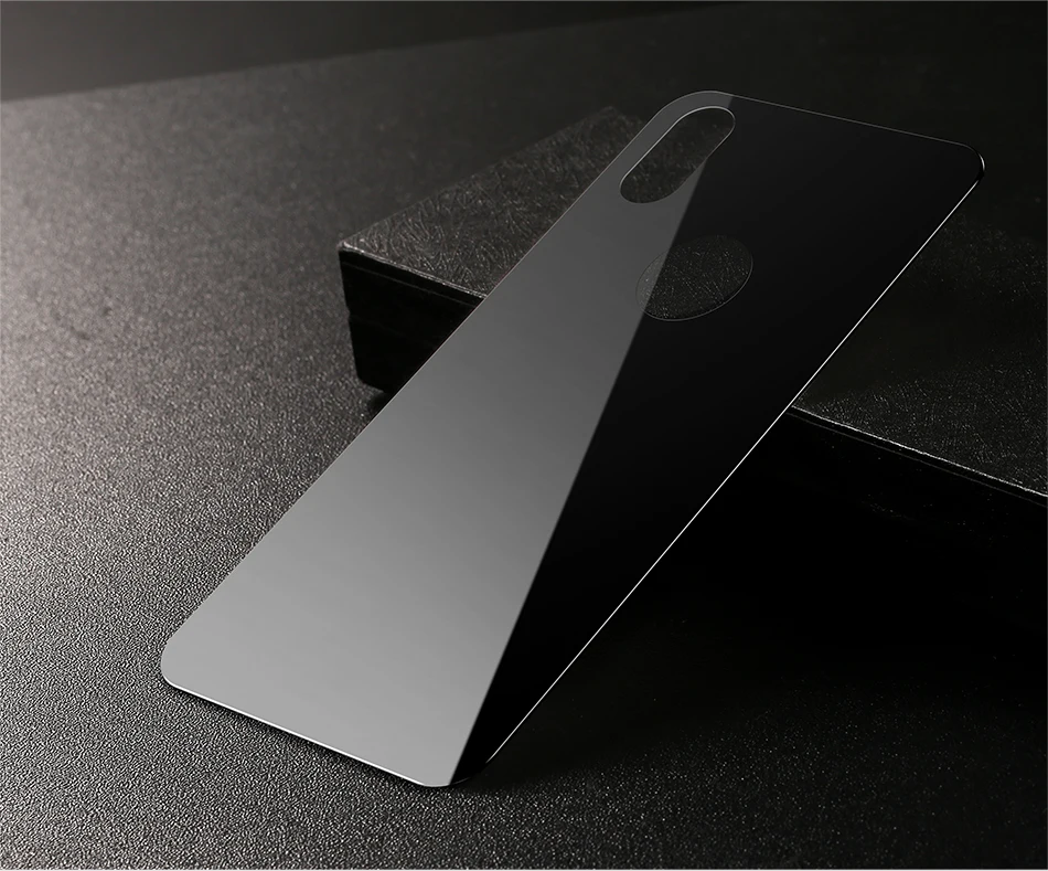 9H 0,3 мм заднее закаленное стекло для iPhone X XS MAX XR 11 Pro MAX 7 8 Plus полное покрытие Защитная пленка для экрана черный белый золотой
