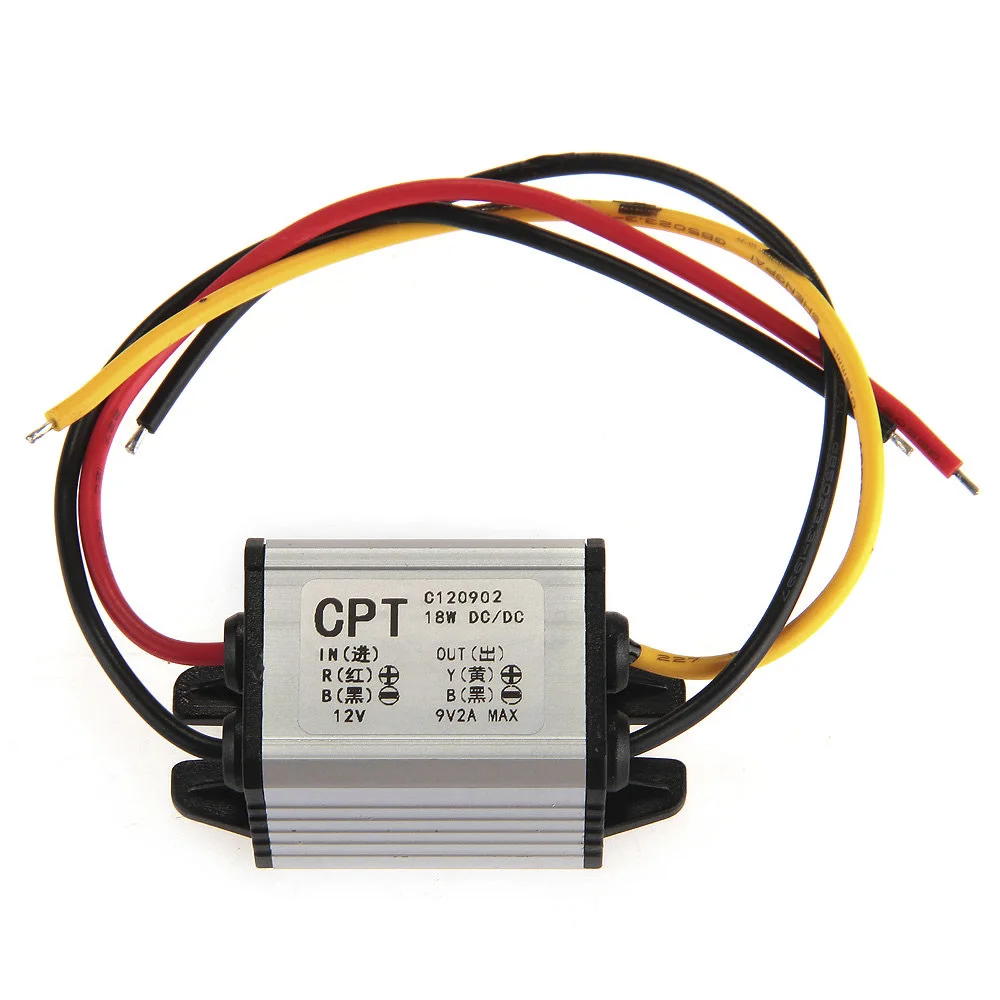 

CARCHET DC To DC Converter 2A 12V to 9V Step Down Car Power Supply Module Waterproof New