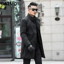 BATMO Новое поступление зимняя высококачественная черная Мужская куртка на 90% белом утином пуху, мужской теплый Тренч, большие размеры M-4XL 18268
