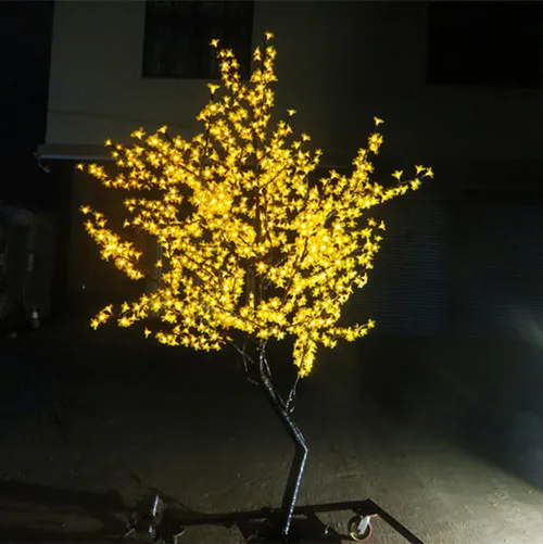 

Free ship 6ft 1.8 Meter 864 Pcs LEDs Cherry Blossom Tree light Wedding Home Garden Holiday Christmas Light waterproof Yellow