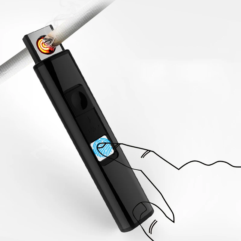 

Mini Slim Multicolor Electronic Cigarette Lighter Plasma Windproof USB Rechargeable Lighters Flameless Electric Coil Lighter