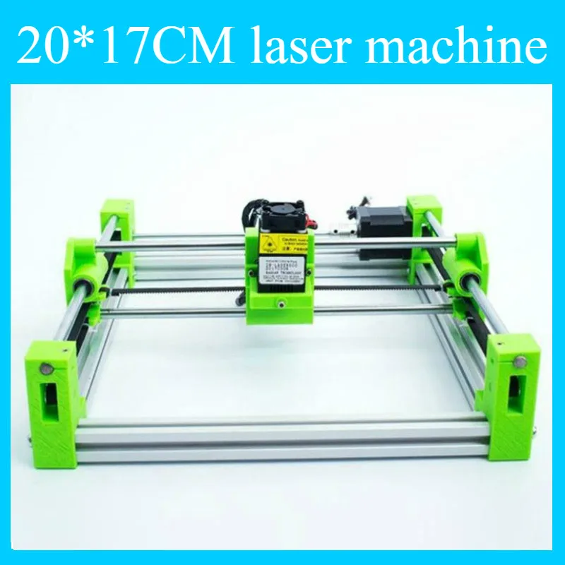 Мини лазерный гравировальный станок 20*17 см версия 3D печати синий фиолетовый