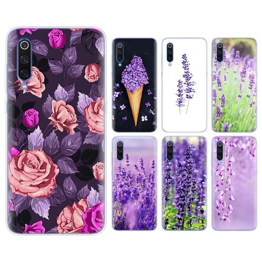 

Simple lavender Purple flowers Silicone case for Xiaomi Mi 9 8 A2 Lite Play Mix3 Redmi 6 6A Note 6Pro 7 Pro TPU Soft Phone case