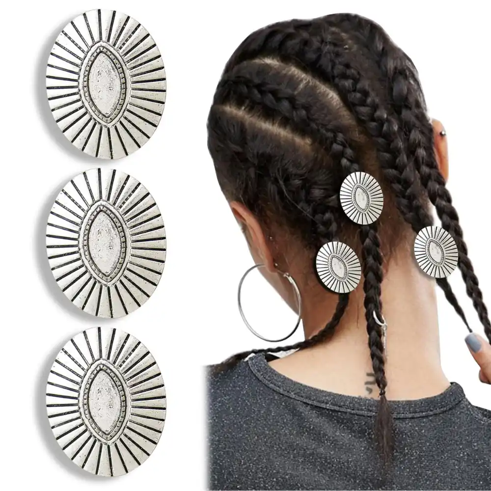 3x Silver Dwarven Big Fan Rasta Mambo Bead Dreadlocks Dread Braid