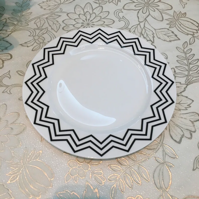 Stylish and simple striped plate (6)