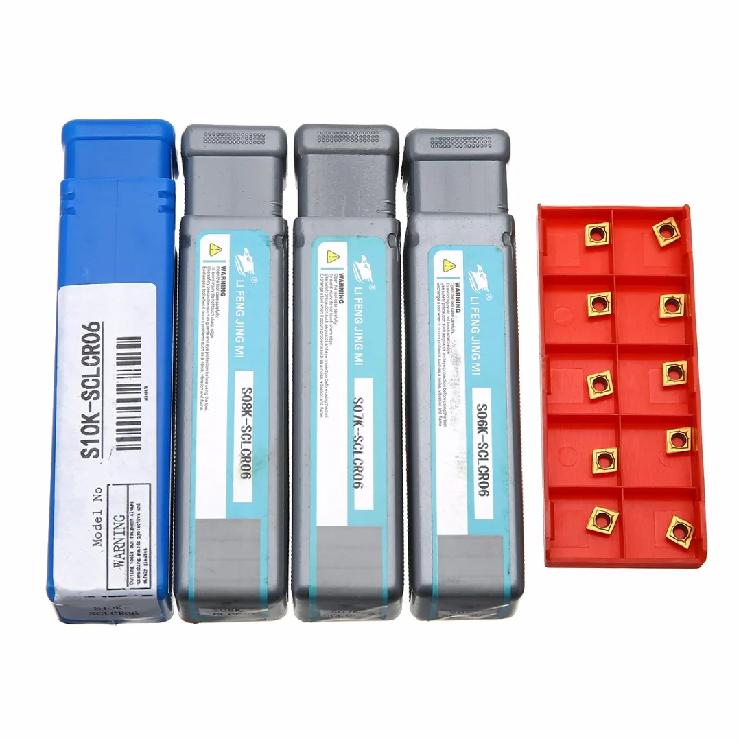 Mayitr 10 шт. вставки CCMT060204 + 4 6/7/8/10 мм S06K/S07K/S08K/коридор держатель инструмента с гаечных
